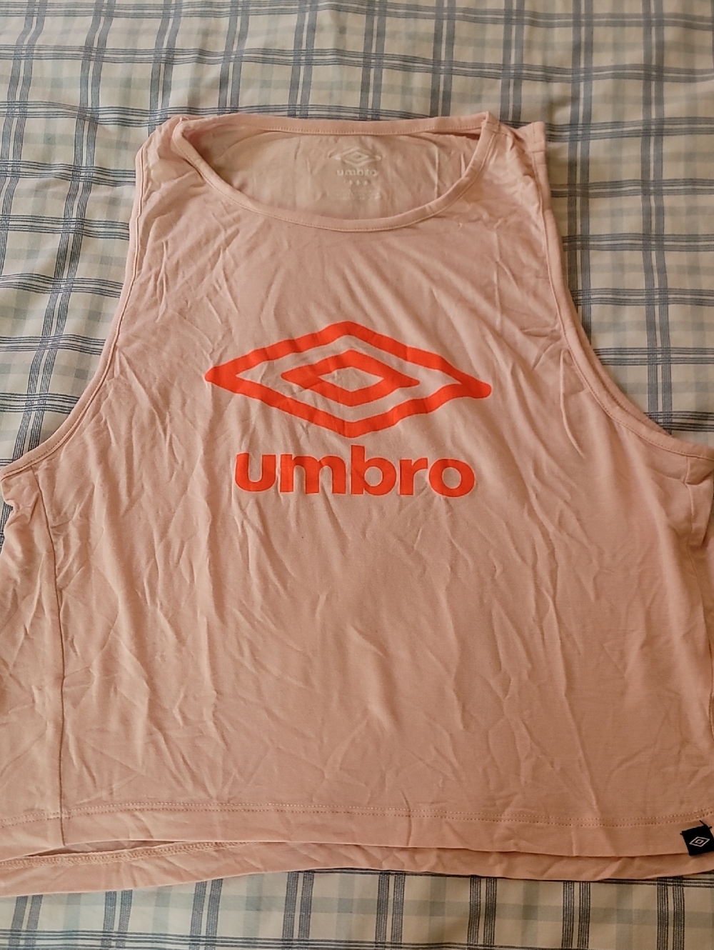 Umbro Peach Tank Top with Coral Logo